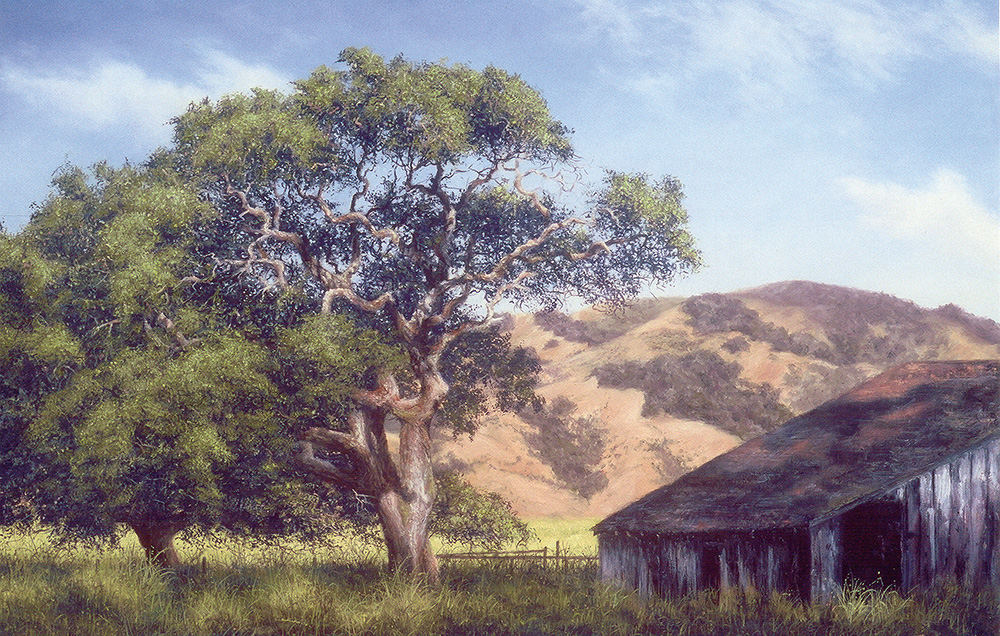 Black Oak and Barn | Thomas Creed, Fine Artist